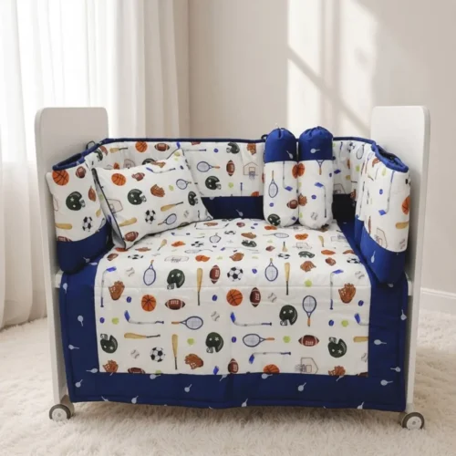 8 Sporty Baby - Cot Bedding Set | Cotton | 6 pieces