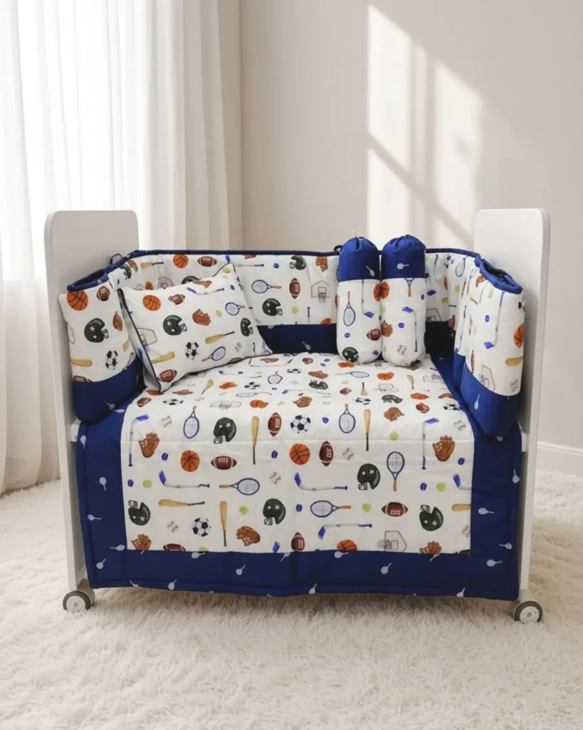 Sporty Baby - Cot Bedding Set | Cotton | 6 pieces