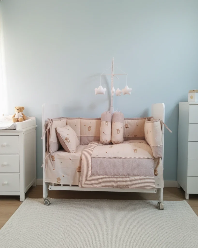 Teddy Garden - Cot Bedding Set | Cotton | 6 pieces