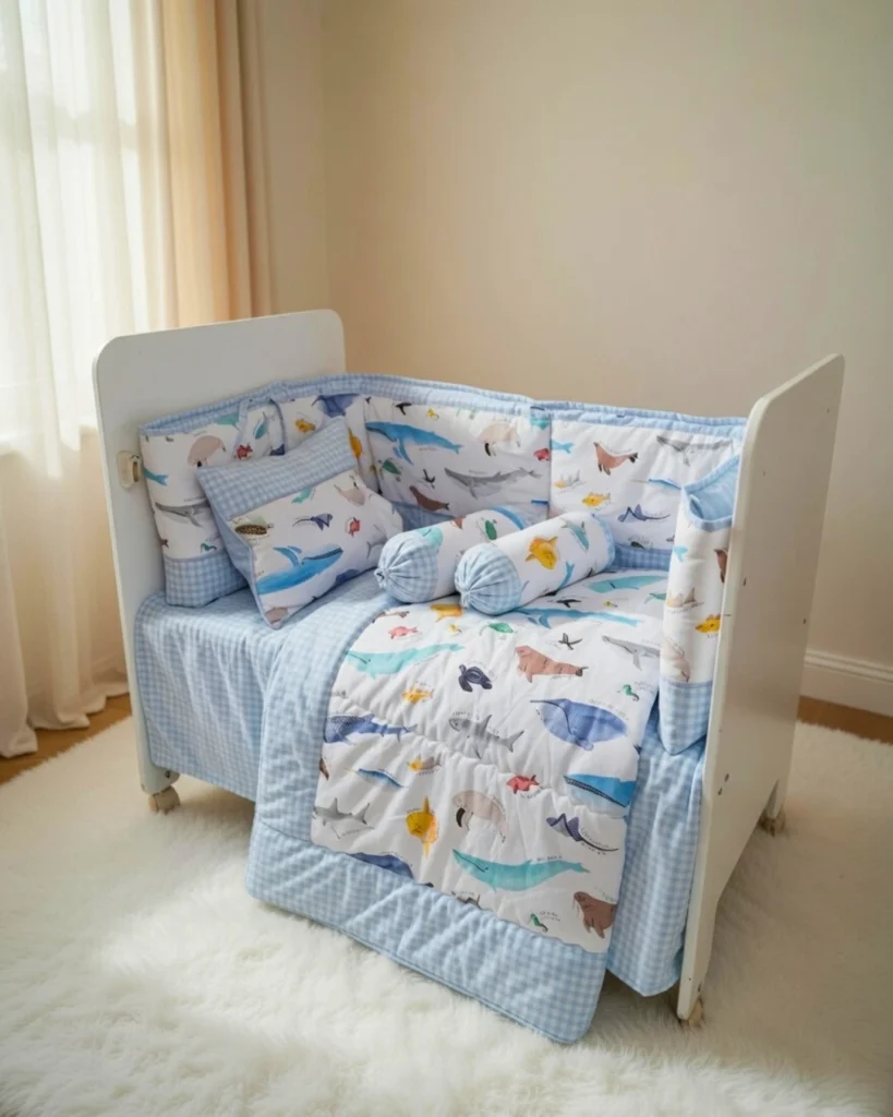 Oceanic Dreams - Cot Bedding Set | Cotton | 6 pieces