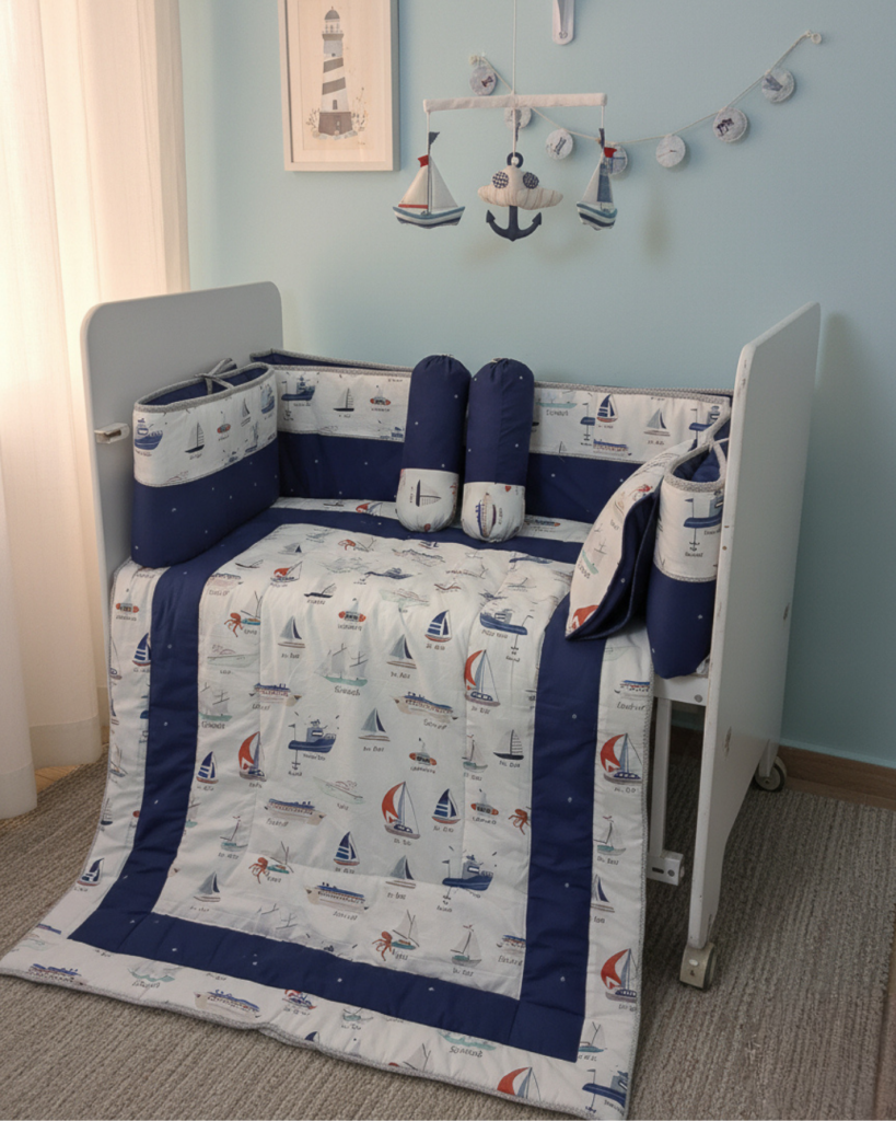 Nautical Dreams - Cot Bedding Set | Cotton | 6 pieces