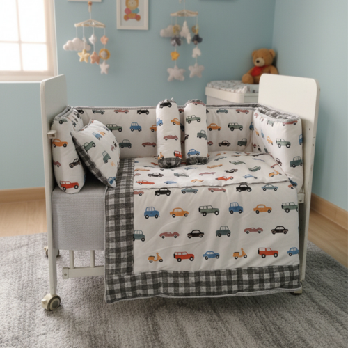 Little Cruiser Cot Bedding Set | Cotton | 6 pieces