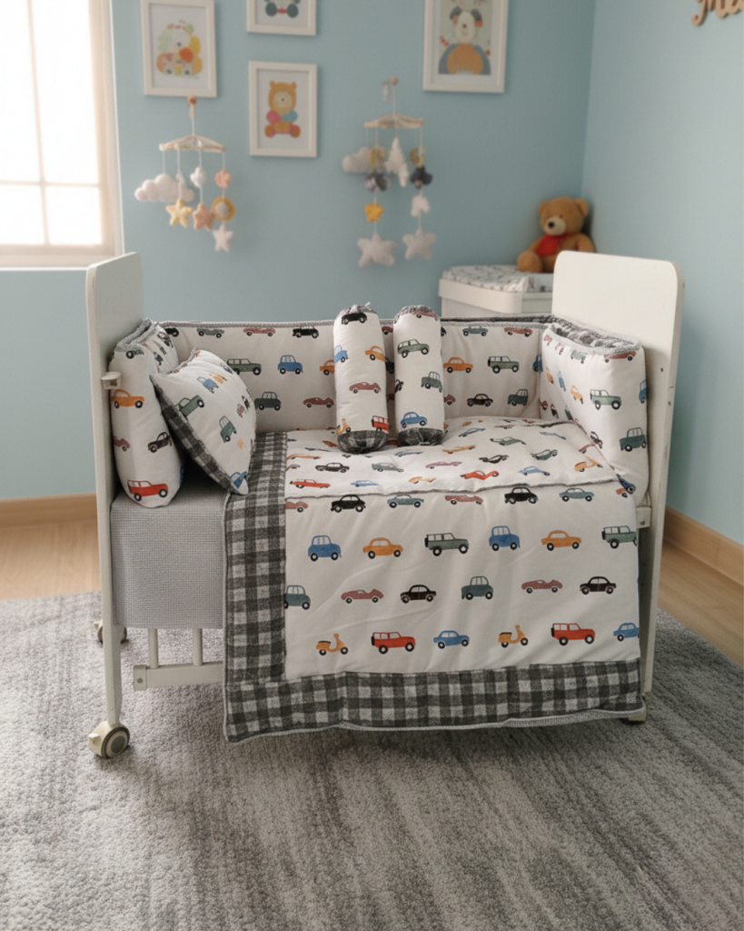 Little Cruiser Cot Bedding Set | Cotton | 6 pieces