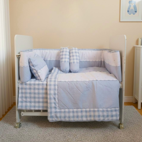 Blue bell - Cot Bedding Set | Cotton | 6 pieces