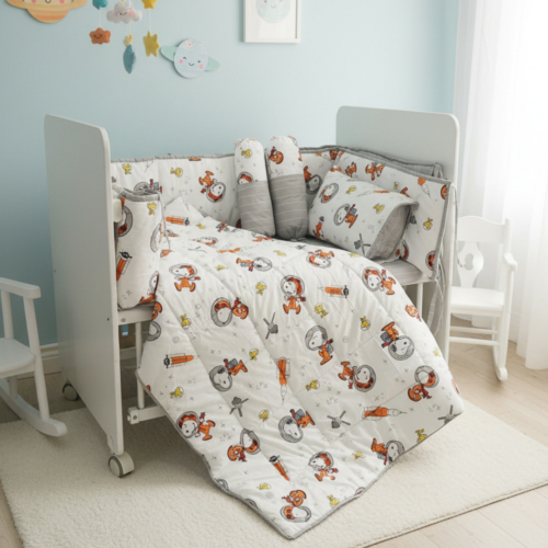 products (41) Snoopy's Space - Cot Bedding Set | Cotton | 6 pieces