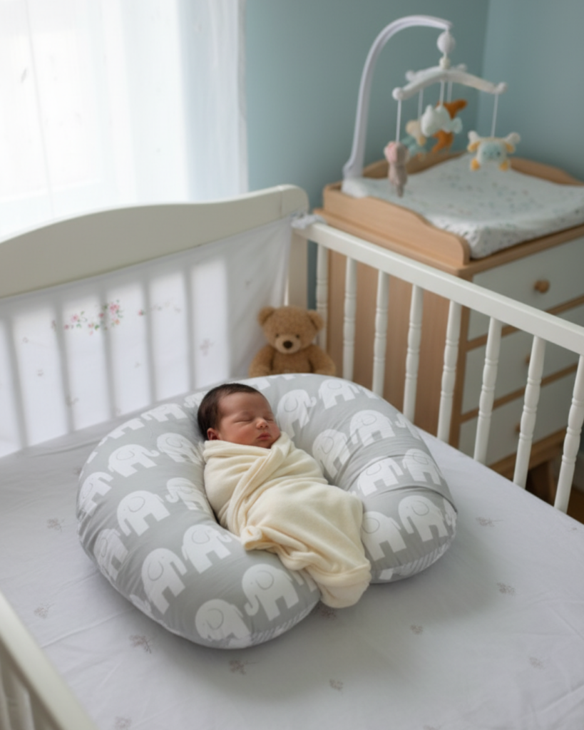 Elephant - Nursing Pillow with Cover (52cm × 65cm)