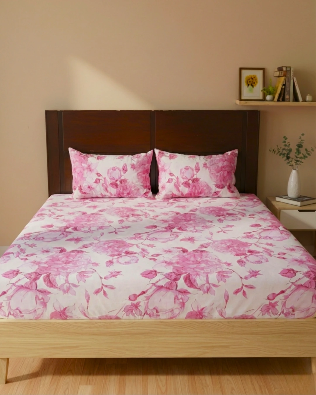 HOME TEXTILE (4) Vintage Blush - Bedsheet Set
