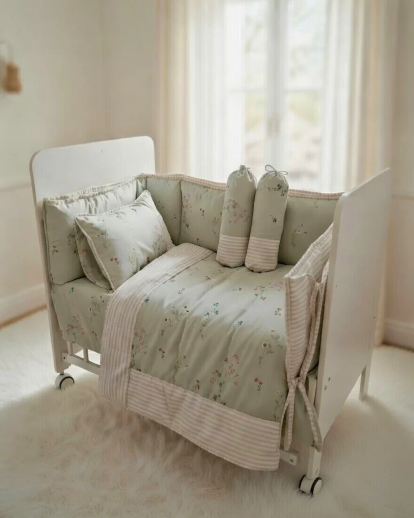 Wild Flower - Cot Bedding Set | Cotton | 6 pieces