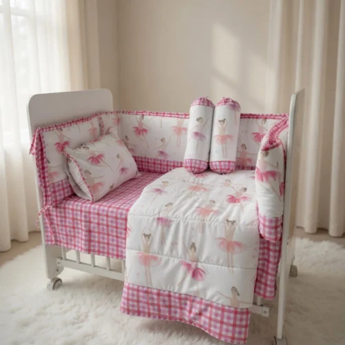 New Arrivals (3) Ballet Blush - Cot Bedding Set | Cotton | 6 pieces