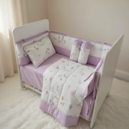 Lilac Forest - Cot Bedding Set | Cotton | 6 pieces
