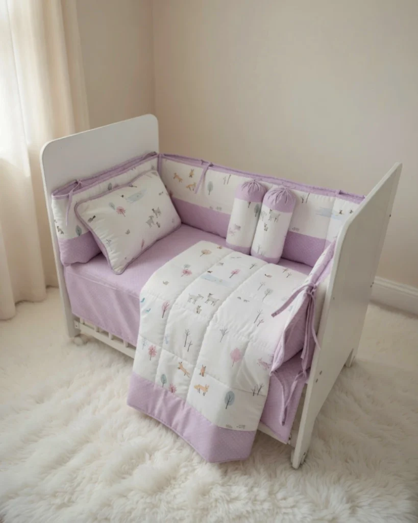 Lilac Forest - Cot Bedding Set | Cotton | 6 pieces