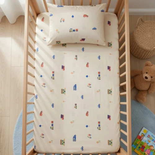 Wheels Rush - Crib Bedsheet Set