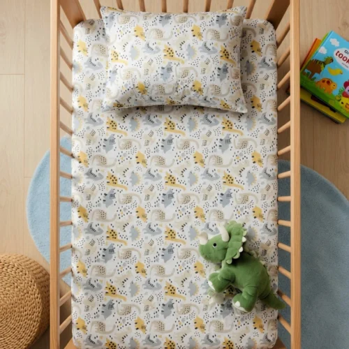 Dino Buddy - Crib Bedsheet Set