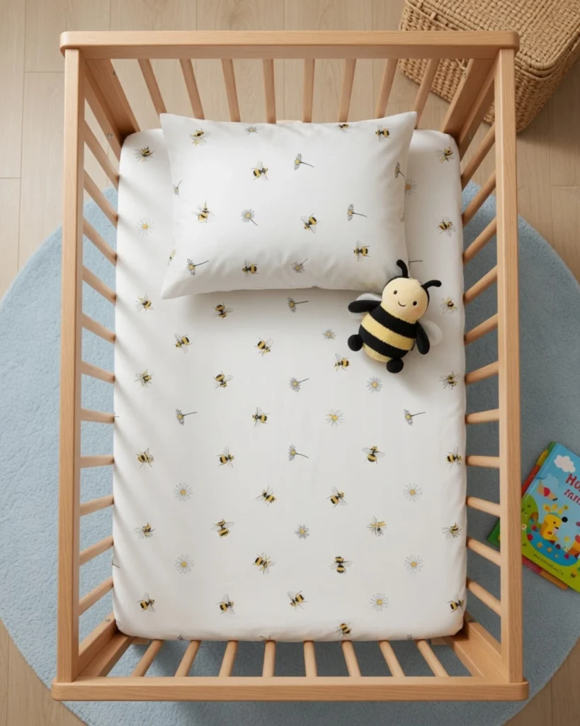 Bee Daisy - Crib Bedsheet Set
