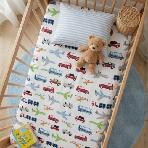 Zoom Town - Crib Bedsheet Set