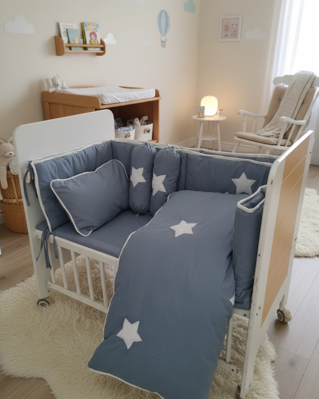Custom Stars Cot Set