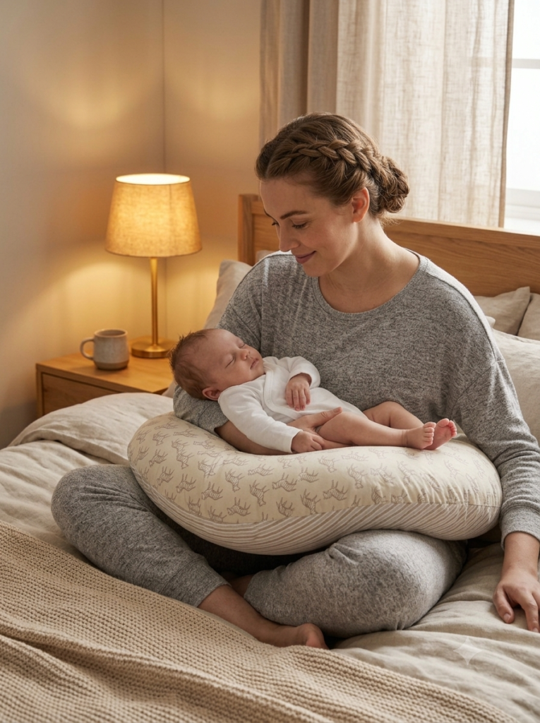 Zebra lines - Nursing Pillow with Cover (52cm × 65cm)