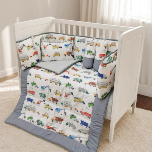 Busy Builders - Cot Set | Cotton | 6 pcs