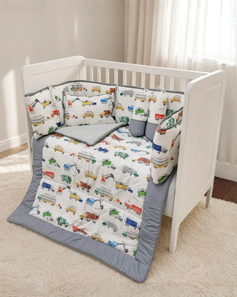 Busy Builders - Cot Set | Cotton | 6 pcs