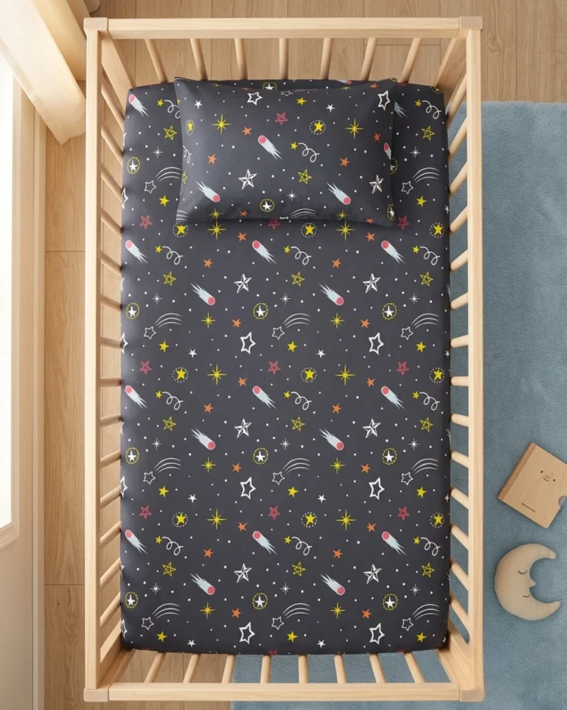 Shooting Stars - Crib Bedsheet Set