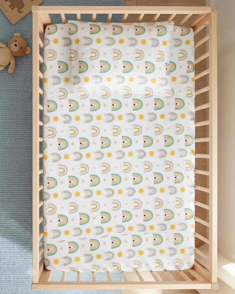 Sunny Rainbow - Crib Bedsheet Set