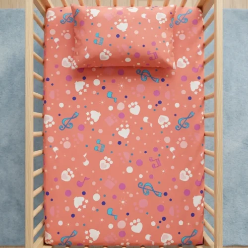 Untitled design (85) Music Notes - Crib Bedsheet Set