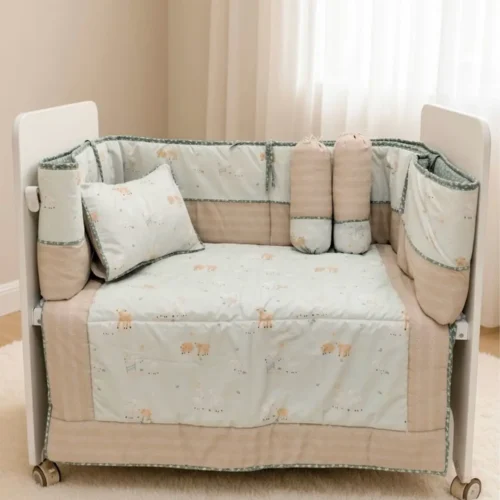 Little Lamb - Cot Set | Cotton | 6 pcs